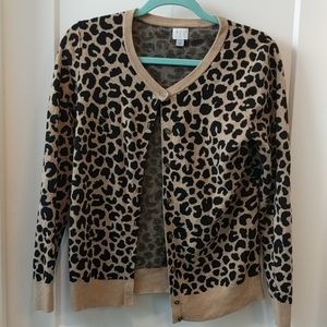 Leopard Print Cardigan (L)